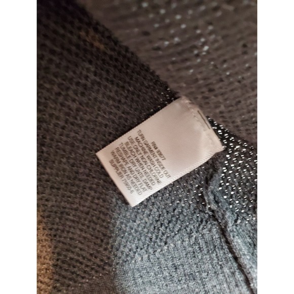 Claiborne Performance Sweater Mens Large Gray Waffle Knit Long Sleeve 1/4 Zip - Picture 8 of 8